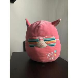 [337]Squishmallows Pink Cat Plush Stuffed Toy Medium XO Hearts Valentine's Day